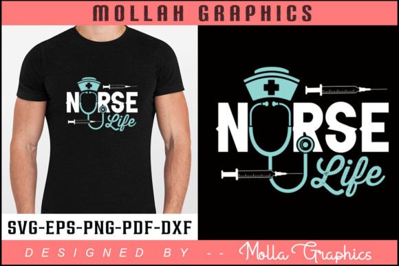 Nurse Life Typography Graphics Freebies