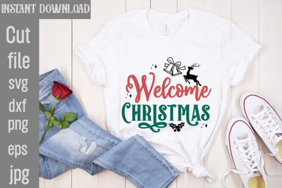 Welcome Christmas SVG Cut File: Graphics & Freebies